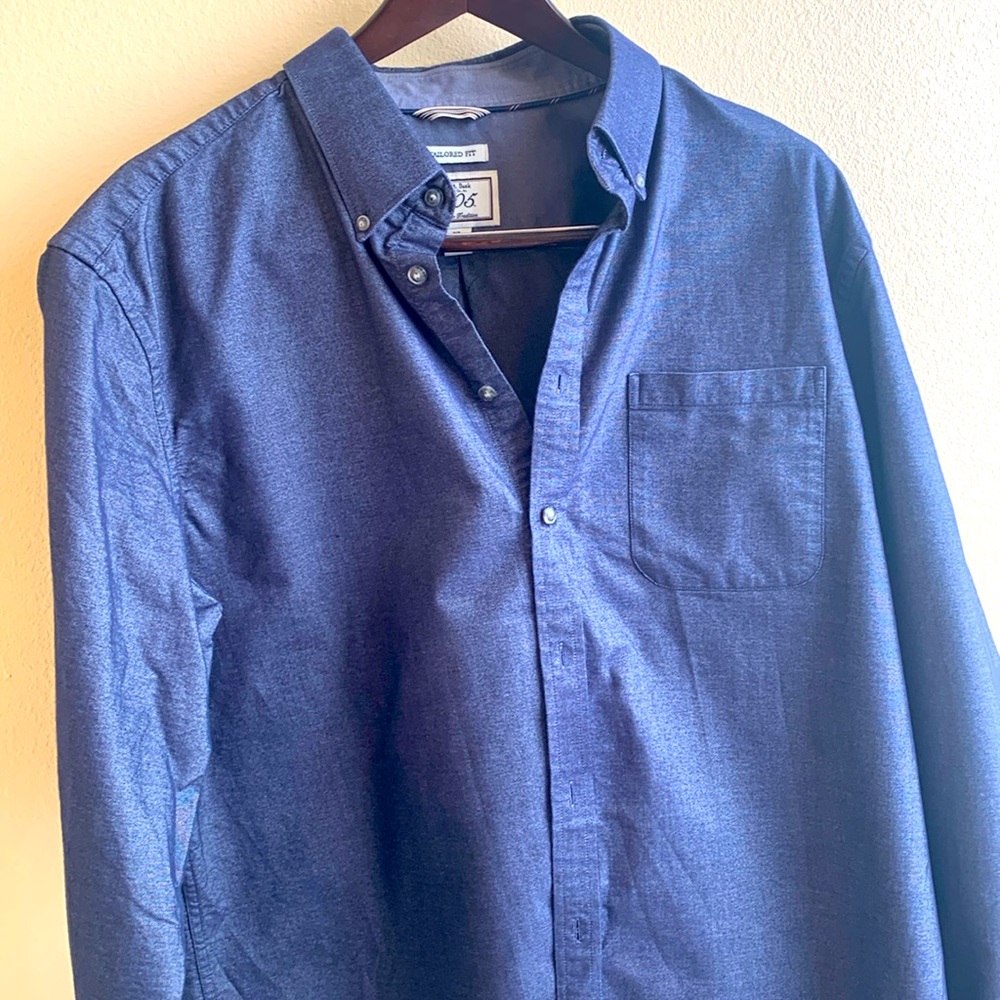 Men’s Jo’s A Bank Tailored Fit XL Denim Dress Shirt